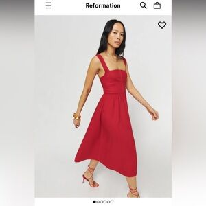 Reformation Tagliatelle Linen Dress